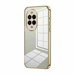 For Huawei Nova 13 Pro Transparent Plating Fine Hole Phone Case(Gold)