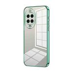For Huawei nova 14 Transparent Plating Fine Hole Phone Case(Green)