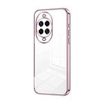 For Huawei nova 14 Pro Transparent Plating Fine Hole Phone Case(Pink)