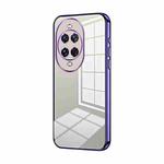 For Huawei nova 14 Ultra Transparent Plating Fine Hole Phone Case(Purple)