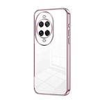 For Huawei nova 14 Ultra Transparent Plating Fine Hole Phone Case(Pink)