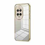 For Huawei nova 14 Ultra Transparent Plating Fine Hole Phone Case(Gold)