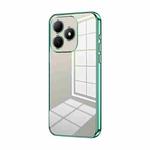 For Huawei Hi Enjoy 80s Transparent Plating Fine Hole Phone Case(Green)