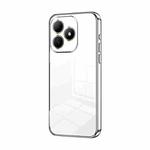 For Huawei Hi Enjoy 80s Transparent Plating Fine Hole Phone Case(Silver)