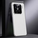 For Xiaomi 15 Genuine Leather PC Phone Case(White)