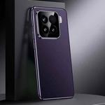 For Xiaomi 15 Genuine Leather PC Phone Case(Dark Purple)