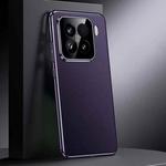 For Xiaomi 15 Pro Genuine Leather PC Phone Case(Dark Purple)
