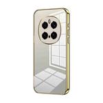 For Honor Magic7 Pro Transparent Plating Fine Hole Phone Case(Gold)