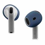 For AirPods 4 Ear Cap Soft Silicone Protective Case(Dark Blue)