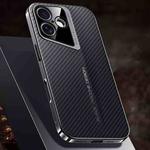 For iPhone 16 Carbon Fiber Texture PC Phone Case(Black)