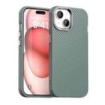 For iPhone 15 Plus Carbon Fiber Series IMD Phone Case(Grey)