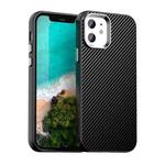 For iPhone 12 Carbon Fiber Series IMD Phone Case(Black)