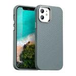 For iPhone 12 Carbon Fiber Series IMD Phone Case(Grey)