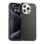 For iPhone 15 Pro Max Carbon Fiber Series IMD Phone Case(Black)