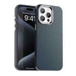 For iPhone 15 Pro Max Carbon Fiber Series IMD Phone Case(Blue)