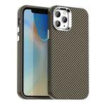 For iPhone 11 Pro Max Carbon Fiber Series IMD Phone Case(Brown)