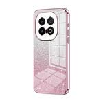 For vivo iQOO 13 Gradient Glitter Powder Electroplated Phone Case(Pink)