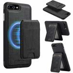 For iPhone SE 2022 / 2020 LC.IMEEKE L3 Series Detachable RFID Card Bag Magsafe Phone Case(Black)