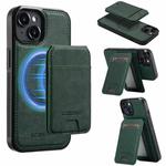 For iPhone 13 mini LC.IMEEKE L3 Series Detachable RFID Card Bag Magsafe Phone Case(Green)