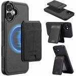 For iPhone 17 LC.IMEEKE L3 Series Detachable RFID Card Bag Magsafe Phone Case(Black)