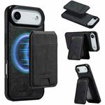 For iPhone 17 Air LC.IMEEKE L3 Series Detachable RFID Card Bag Magsafe Phone Case(Black)