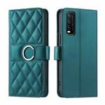 For vivo Y20G / Y12a / iQOO U1x Ring Buckle Rhombic Leather Phone Case(Green)