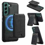 For Samsung Galaxy S21+ 5G LC.IMEEKE L3 Series Detachable RFID Card Bag Magsafe Phone Case(Black)