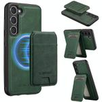 For Samsung Galaxy S25 5G LC.IMEEKE L3 Series Detachable RFID Card Bag Magsafe Phone Case(Green)