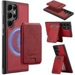 For Samsung Galaxy S25 Ultra 5G LC.IMEEKE L3 Series Detachable RFID Card Bag Magsafe Phone Case(Red)
