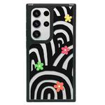 For Samsung Galaxy S23 Ultra 5G Creative Art Pattern Full Coverage Phone Case(Rainbow Flower B)
