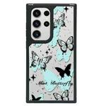 For Samsung Galaxy S23 Ultra 5G Creative Art Pattern Full Coverage Phone Case(Green Butterfly)