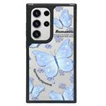 For Samsung Galaxy S23 Ultra 5G Creative Art Pattern Full Coverage Phone Case(Blue Butterfly)
