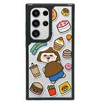 For Samsung Galaxy S23 Ultra 5G Creative Art Pattern Full Coverage Phone Case(Greedy Kid B)
