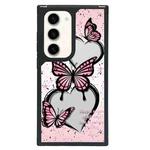 For Samsung Galaxy S23+ 5G Creative Art Pattern Full Coverage Phone Case(Pink Butterfly)
