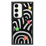 For Samsung Galaxy S22+ 5G Creative Art Pattern Full Coverage Phone Case(Rainbow Flower B)