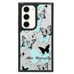 For Samsung Galaxy S22 5G Creative Art Pattern Full Coverage Phone Case(Green Butterfly)