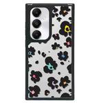 For Samsung Galaxy S23 FE 5G Creative Art Pattern Full Coverage Phone Case(Black Pink Leopard A)
