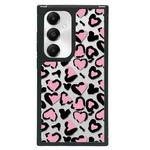 For Samsung Galaxy S23 FE 5G Creative Art Pattern Full Coverage Phone Case(Black Pink Leopard B)