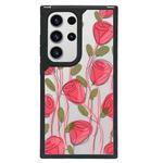For Samsung Galaxy S23 Ultra 5G Creative Art Pattern Full Coverage Phone Case(Tulip Camellia C)