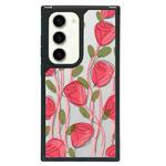 For Samsung Galaxy S23+ 5G Creative Art Pattern Full Coverage Phone Case(Tulip Camellia C)