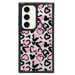 For Samsung Galaxy S23 5G Creative Art Pattern Full Coverage Phone Case(Black Pink Leopard B)