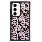 For Samsung Galaxy S22+ 5G Creative Art Pattern Full Coverage Phone Case(Black Pink Leopard B)