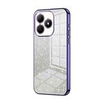 For Huawei Hi Enjoy 80s Gradient Glitter Powder Electroplated Phone Case(Purple)