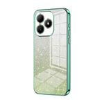 For Huawei Hi Enjoy 80s Gradient Glitter Powder Electroplated Phone Case(Green)