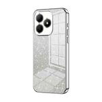 For Huawei Hi Enjoy 80s Gradient Glitter Powder Electroplated Phone Case(Silver)