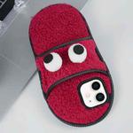 For iPhone 11 Creative Plush Big Eyes Slipper Design TPU Phone Case(Red)