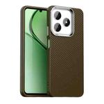 For Realme C61 Carbon Fiber Series IMD Phone Case(Brown)