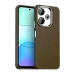 For Redmi 13 5G Carbon Fiber Series IMD Phone Case(Brown)