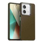 For Redmi Note 13R Pro Carbon Fiber Series IMD Phone Case(Brown)