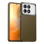 For Xiaomi Poco F6 Pro Carbon Fiber Series IMD Phone Case(Brown)